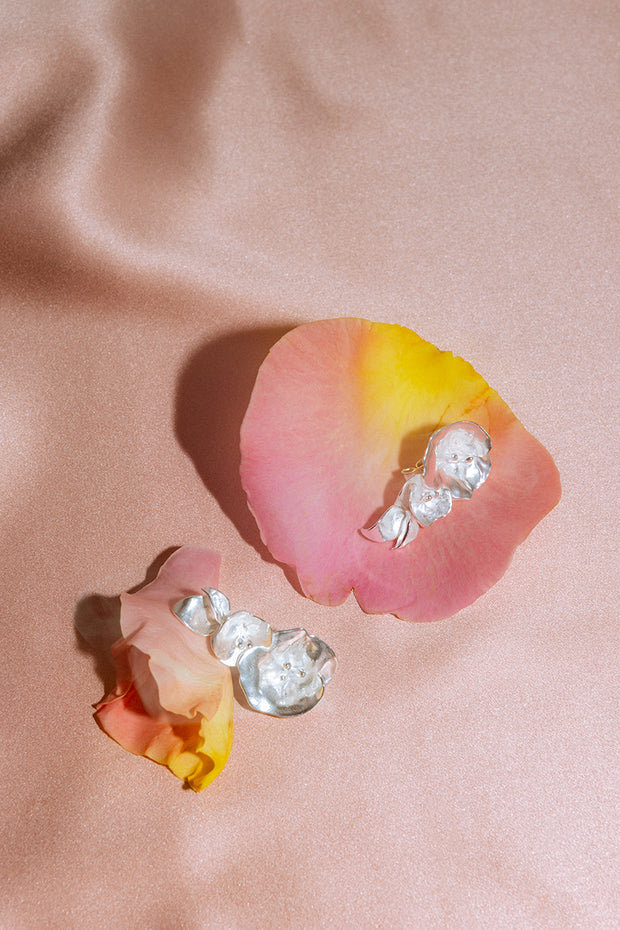 Summer Night Rose earrings big By Kalevala